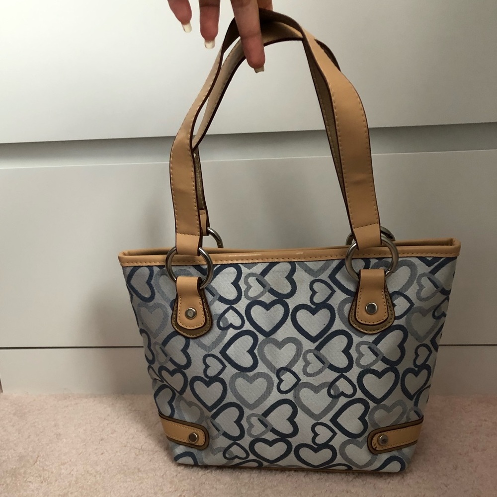 Heart purse -pastel blue